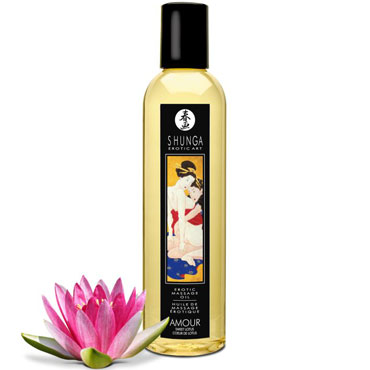 Shunga Erotic Massage Oil Amour - Sweet Lotus, 240 мл, Массажное масло, Сладкий лотос