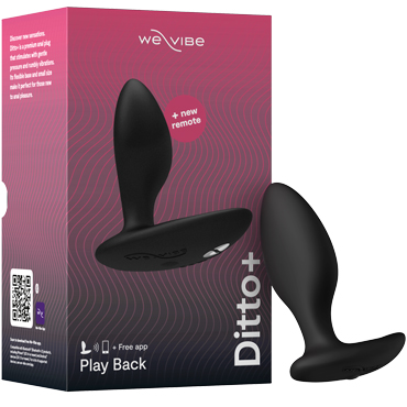 We-Vibe Ditto+, черный, Интерактивный анальный вибромассажер