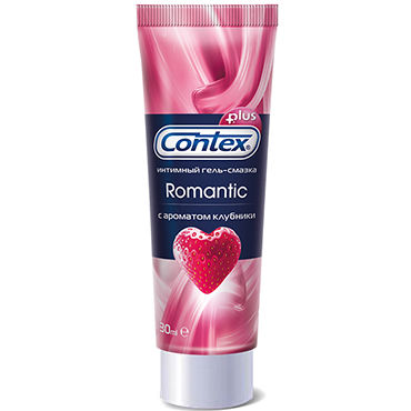 Contex Romantic, 30 мл, Лубрикант с ароматом клубники