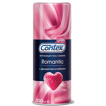 Contex Romantic, 100 мл, Лубрикант с ароматом клубники