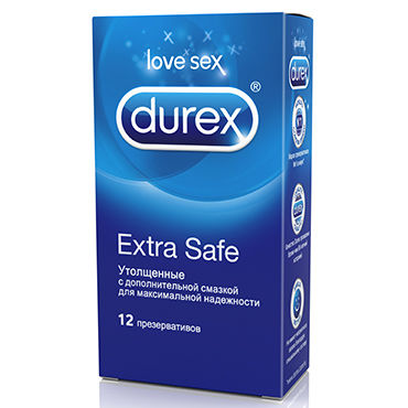 Durex Extra Safe, 12 шт - Презервативы особо прочные - купить в секс шопе