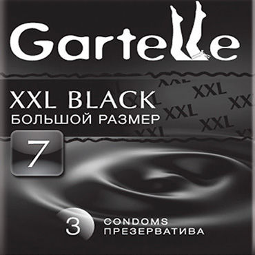 Gartelle XXL Black, Презервативы черные увеличенного размера