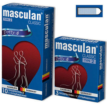 Masculan Classic Dotty - Презервативы с пупырышками - купить в секс шопе
