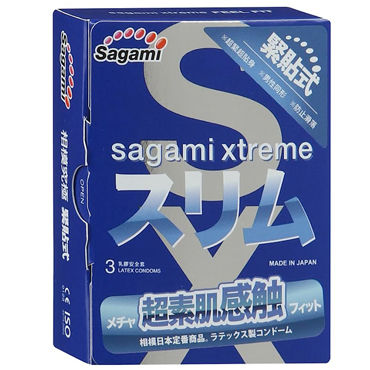 Sagami Xtreme Feel Fit, 3 шт, Презервативы 3-d формы для максимального комфорта