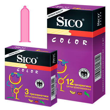 Sico Colour - Презервативы цветные ароматизированные - купить в секс шопе