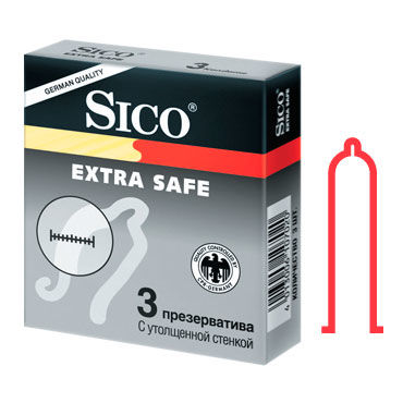 Sico Extra Safe - Презервативы с утолщенной стенкой - купить в секс шопе