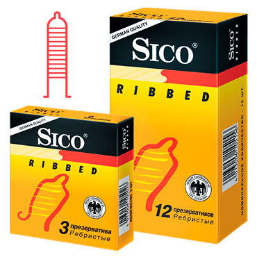 Sico Ribbed - Презервативы с кольцами - купить в секс шопе