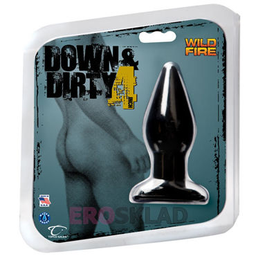 Topco Wildfire Down & Dirty Butt Plug 10 см, черная - фото, отзывы