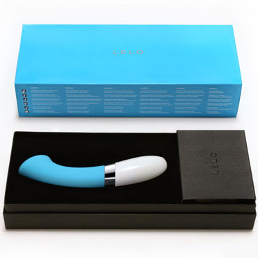 Lelo Gigi 2, голубой - Перезаряжаемый вибратор для стимуляции точки G - купить в секс шопе