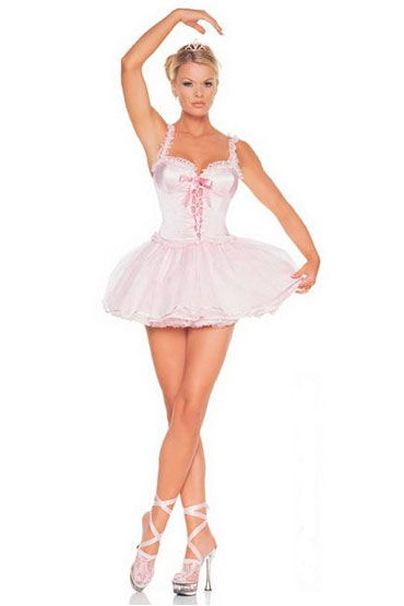 Leg Avenue Ballerina, Милое розовое платье и носочки с лентами