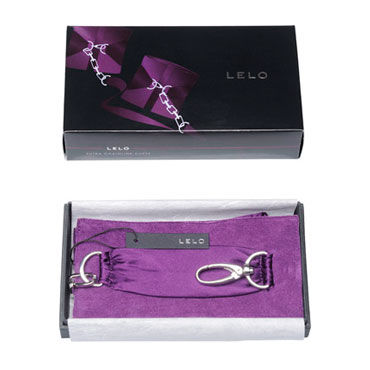 Lelo Sutra, фиолетовый - Шелковые наручники с цепочкой - купить в секс шопе