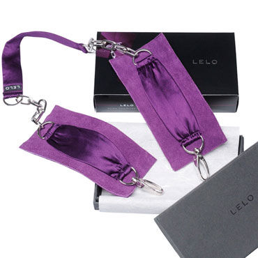 Lelo Sutra, фиолетовый, Шелковые наручники с цепочкой
