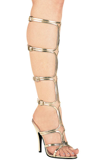 Ellie Shoes Sexy, золотой, Босоножки-гладиаторы на каблучке 12,5 см