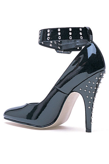 Ellie Shoes Anita, черный, Туфли с заклепками, каблук 12,7 см