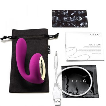 Lelo Tara, фиолетовый - Первый в мире вибромассажер для пар с ротацией - купить в секс шопе