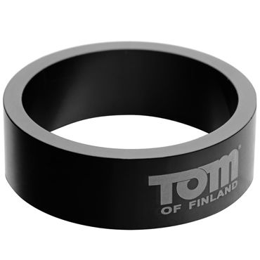 Tom of Finland 50mm Aluminum Cock Rings, черное, Эрекционное кольцо из металла