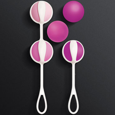 Gvibe Geisha Balls 3, розовые, Набор из 5 шариков разного веса для тренировки вагинальных мышц