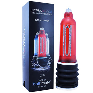 Bathmate Hydromax X40, красный, Модернизированная гидропомпа для увеличения пениса (размер L)