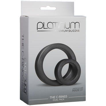 Doc Johnson Platinum Premium Silicone The C-rings - Два эрекционных кольца - купить в секс шопе
