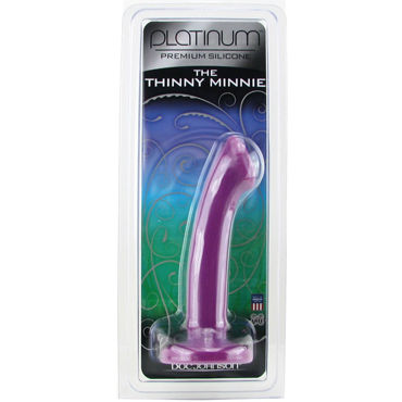 Doc Johnson The Thinny Minnie, фиолетовый - Фаллоимитатор эргономичной формы - купить в секс шопе