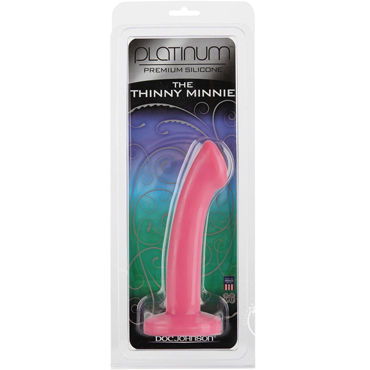 Doc Johnson The Thinny Minnie, розовый - Фаллоимитатор эргономичной формы - купить в секс шопе