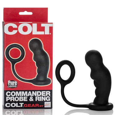 California Exotic Colt Commander Probe&Ring, Стимулятор простаты с кольцом на пенис