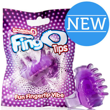 Screaming O FingO Tips, фиолетовый, Одноразовый стимулятор на пальчик