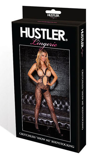 Hustler Crotchless "Show Me" Bodystocking - С открытой грудью - купить в секс шопе