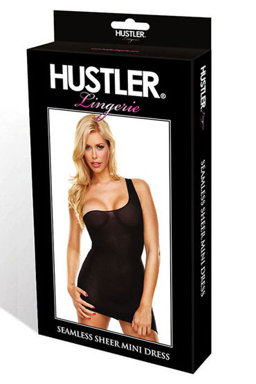 Hustler Мини-плате, черное - С бретелью на одно плечо - купить в секс шопе