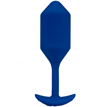 B-Vibe Vibrating Snug Plug 4, синяя - фото, отзывы