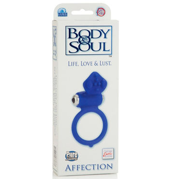California Exotic Body & Soul Affection, синее - Эрекционное кольцо со стимуляцией клитора - купить в секс шопе