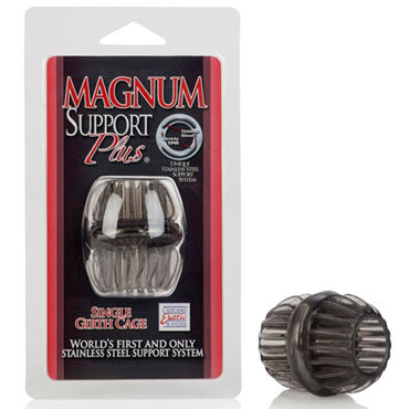 California Exotic Magnum Support Plus Single Girth Cages, серое, Широкое эрекционное кольцо