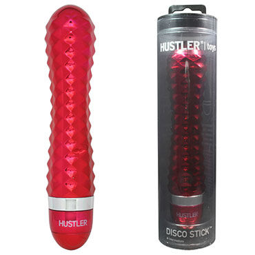 Hustler Disco Stick, алый, С переливающимися гранями, 14 см