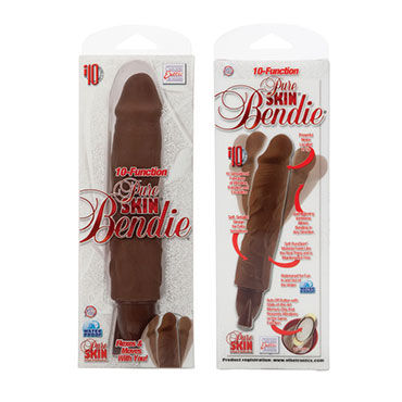 California Exotic Pure Skin Bendies, коричневый - Реалистичный вибратор - купить в секс шопе