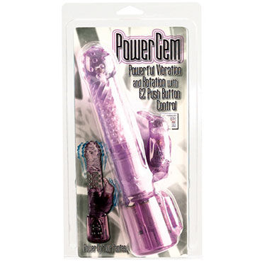 California Exotic Power Gem, фиолетовый - Оригинальный вибратор с ротацией - купить в секс шопе