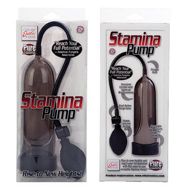 California Exotic Stamina, серый - Помпа для мужских тренировок - купить в секс шопе