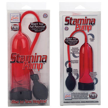 California Exotic Stamina, красный - Помпа для мужских тренировок - купить в секс шопе