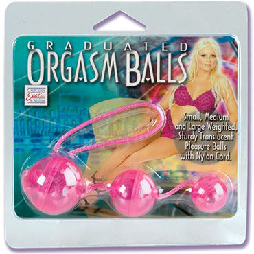 California Exotic Graduated Orgasm Balls, розовый - Три вагинальных шарика - купить в секс шопе