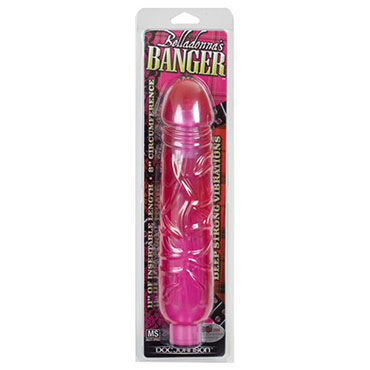 Doc Johnson Belladonna Banger, розовый - Вибратор-гигант - купить в секс шопе