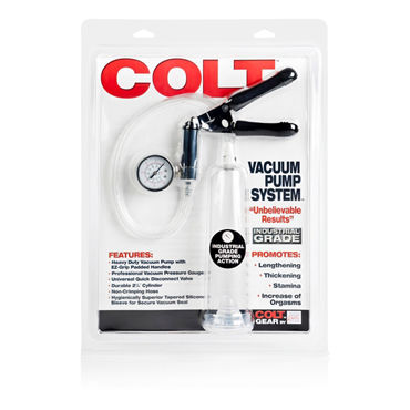 California Exotic Colt Vacuum Pump System - Мужская вакуумная помпа с манометром - купить в секс шопе