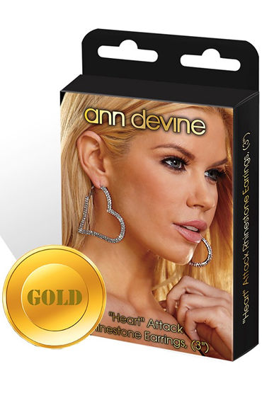 Ann Devine Heart Attack Earrings, золотой, Игривые сережки-сердечки