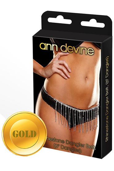 Ann Devine Dangler Belt, золотой, Юбочка из кристаллов