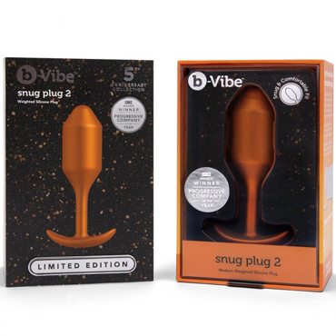 Новинка раздела Секс игрушки - b-Vibe Snug Plug 2, медная