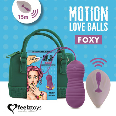 FeelzToys Foxy Motion Love Balls, пурпурные, Шарики с дистанционным управлением