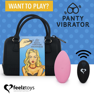 FeelzToys Panty Vibrator, розовый, Массажер в трусики с пультом дистанционного управления