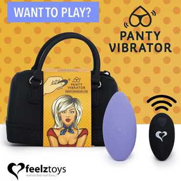 FeelzToys Panty Vibrator, фиолетовый, Массажер в трусики с пультом дистанционного управления