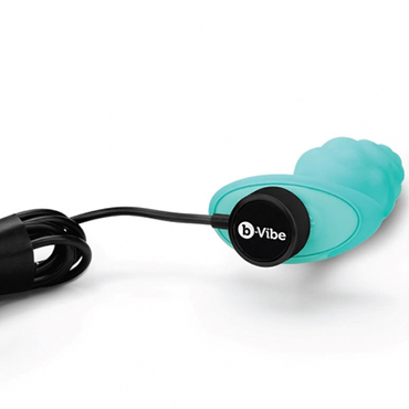 B-vibe Bump Texture Plug, голубой, Анальный плаг с вибрацией и рельефом и другие товары B-Vibe с фото