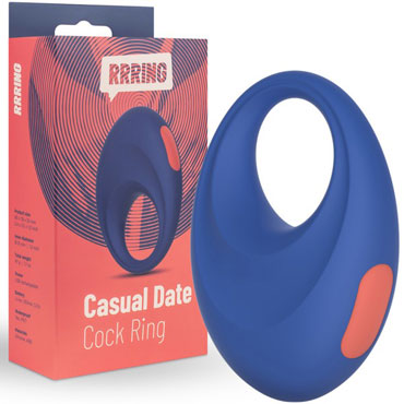 FeelzToys RRRING Casual Date Cock Ring, синее, Кольцо эрекционное с вибрацией
