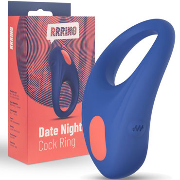 FeelzToys RRRING Date Night Cock Ring, синее, Кольцо эрекционное с вибрацией