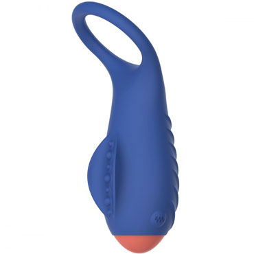 FeelzToys RRRING One Nighter Cock Ring, синее - Кольцо эрекционное с вибрацией - купить в секс шопе